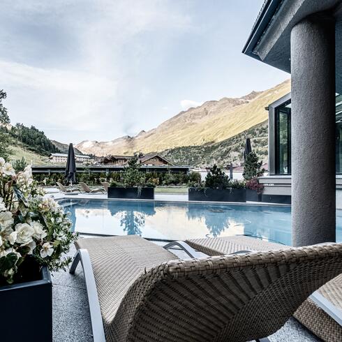 Outdoor Pool with mountain view